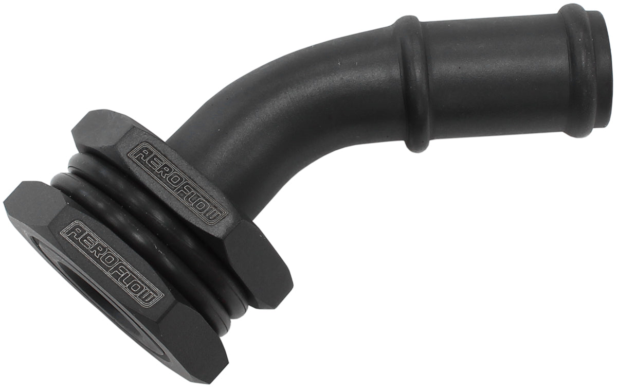 Turbo Drain Bulkhead  45°With 5/8" Barb