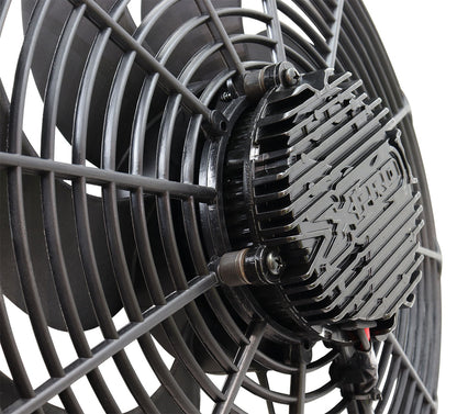 Aeroflow 14" Brushless Electric Fan, Pusher Type with Curved Blades  2500 CFM Rating. Non Reversable