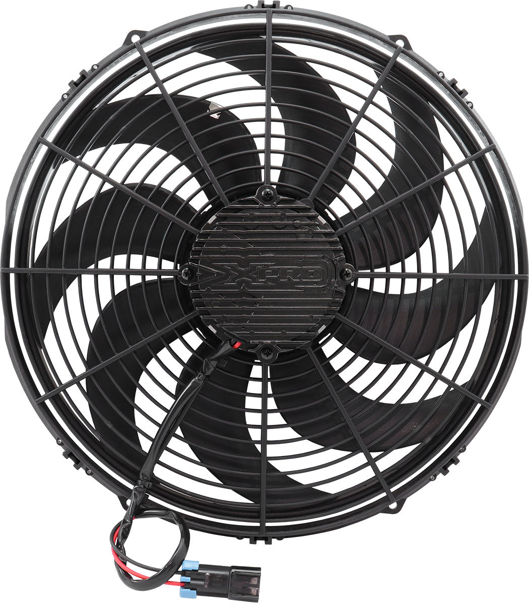 Aeroflow 16" Brushless Electric Fan, Pusher Type with Curved Blades  2860 CFM Rating. Non Reversable