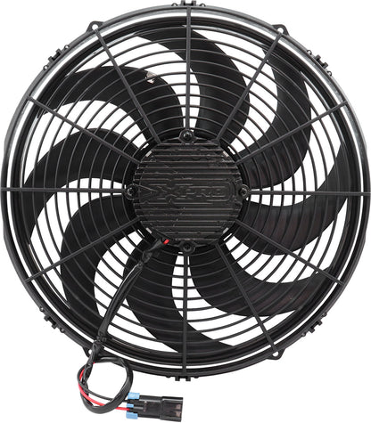 Aeroflow 16" Brushless Electric Fan, Pusher Type with Curved Blades  2860 CFM Rating. Non Reversable