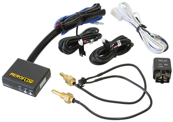 Adjustable Electric Fan Controller   With LED Display for Water & Oil Temperatures and Voltage