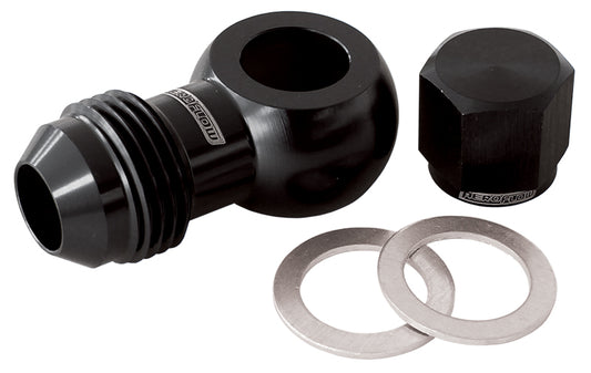 90Â° Fuel Pump Banjo Kit - Black   -8AN Banjo Fitting & Cap