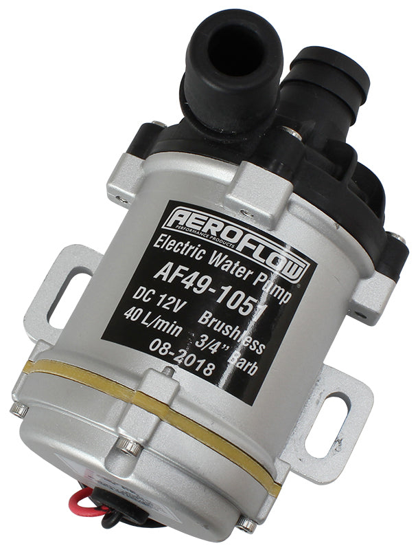 Aeroflow 3/4" Barb Brushless Electric Water Pump    25mm Inlet/Outlet Barb, 46.6 Litres Per Minute