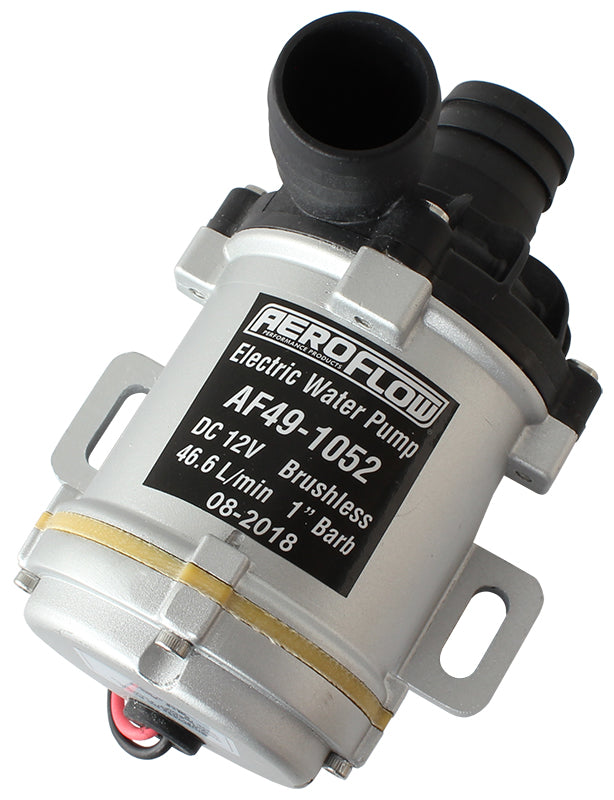 Aeroflow 1" Barb Brushless Electric Water Pump    25mm Inlet/Outlet Barb, 46.6 Litres Per Minute