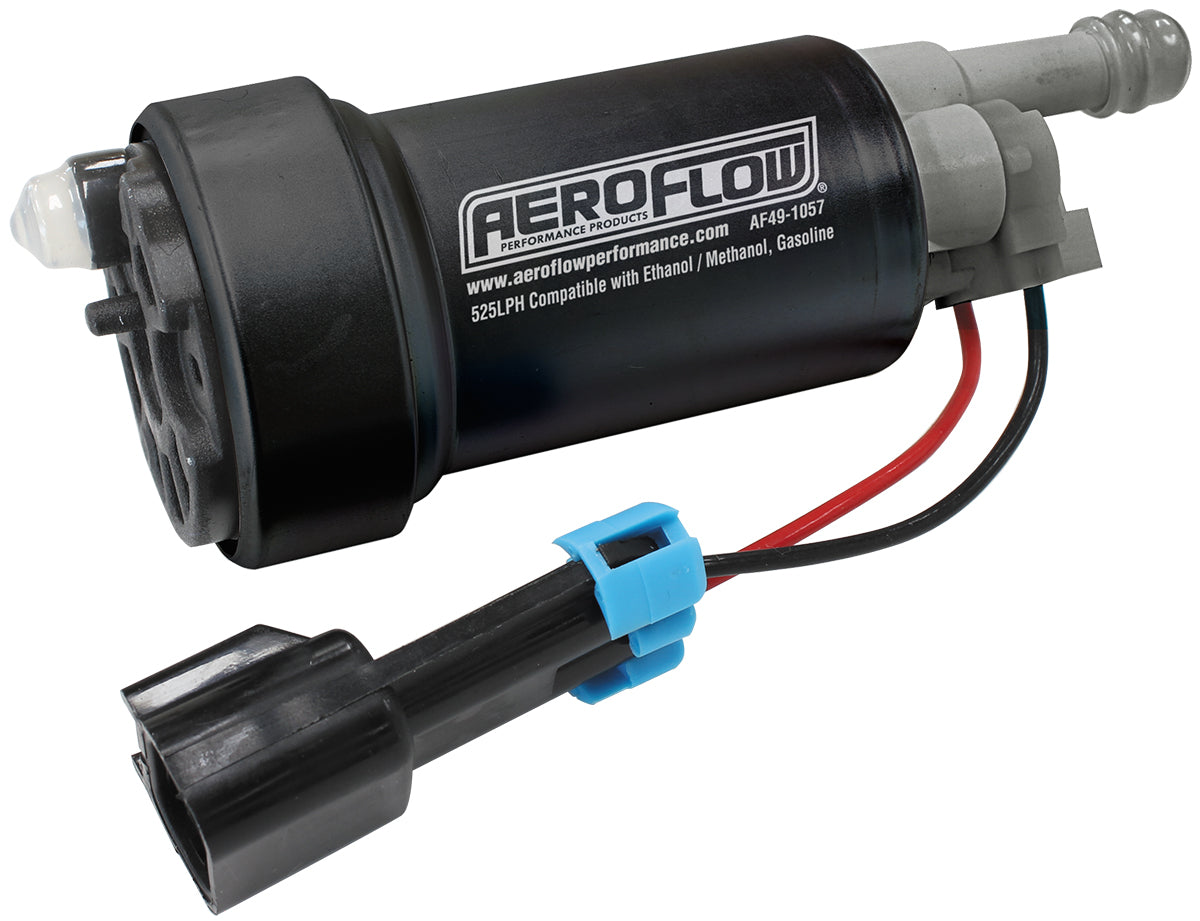 E85 525 LPH Hi-Flow In-Tank Pump   138.7 GPH (525 LPH) @ 29 Psi, Screen Inlet, 3/8" (9.6mm) Barb Outlet