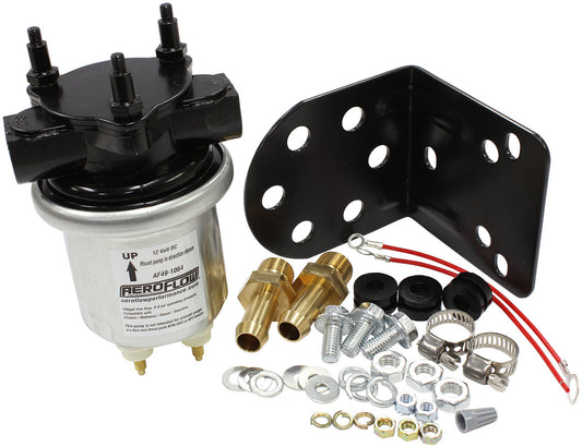 Compact Silver 100 GPHElectric Fuel Pump 6-8 psi  Female 3/8" NPT threads