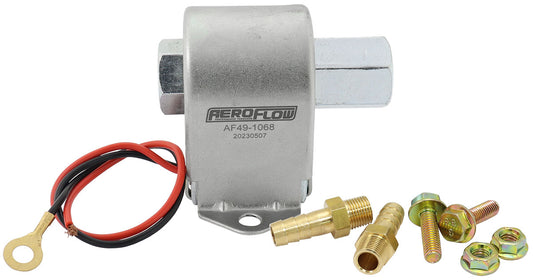 Aeroflow Low Pressure In-Line (Facet) Carburettor Fuel Pump   35 GPH @ 7 Psi, 1/8" NPT Inlet/Outlet, Metal Body