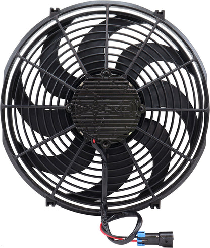 Aeroflow 14" Brushless Electric Fan, Puller Type with Curved Blades  2500 CFM Rating. Non Reversable