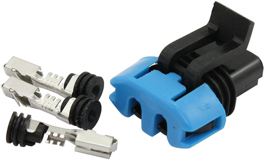 Delphi 40mm Fuel Pump Female Plug & Pins - Rated forall Fuel Types   Suit 525LPH, 450LPH Aeroflow Fuel Pumps