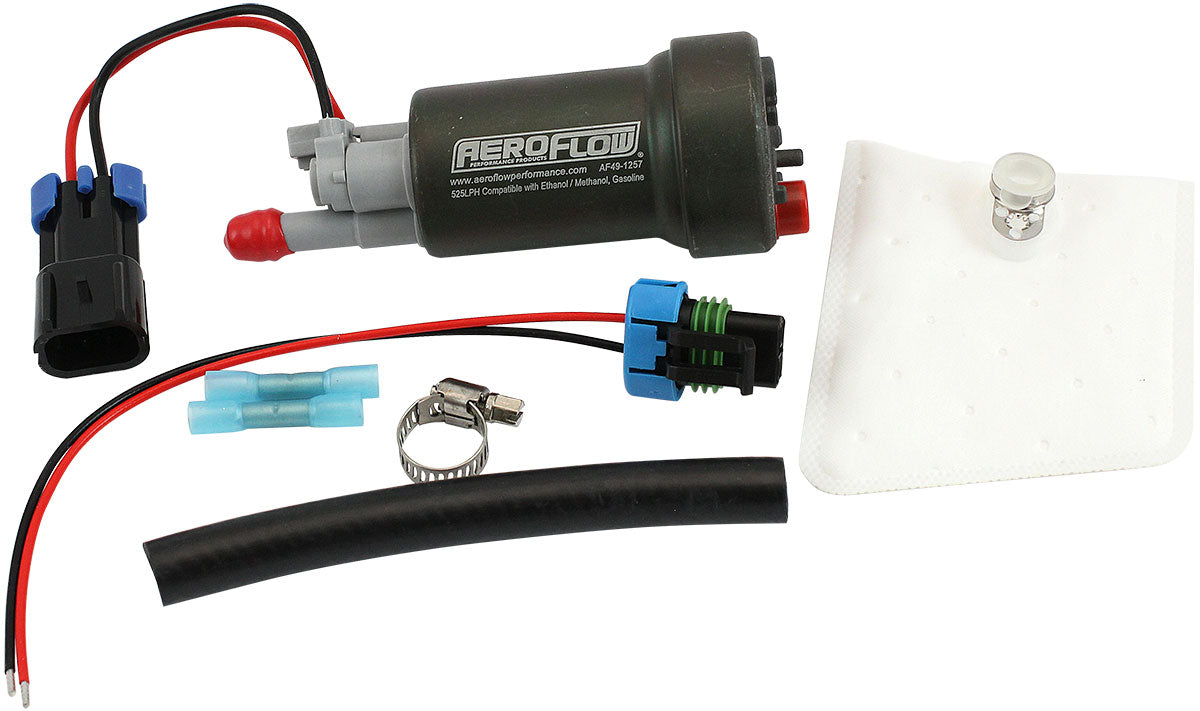 E85 525 LPH Hi-Flow In-Tank Pump With NO CHECK VALVE   138.7 GPH(525 LPH) @ 29 Psi, Screen Inlet, 3/8" (9.6mm) Barb Outlet