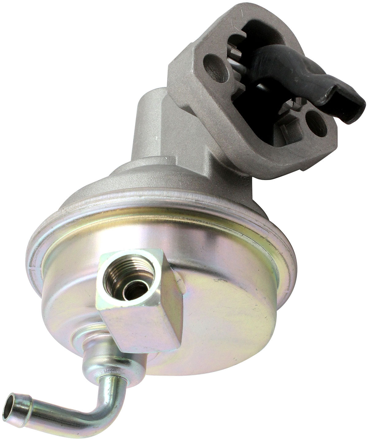 Aeroflow Small Block Chev Mechanical Fuel Pump   No Vapor Return, Zinc Plate Silver Finish