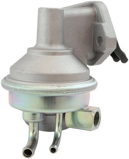 Aeroflow Small Block Chev Mechanical Fuel Pump   Vapor Return, Zinc Plate Silver Finish