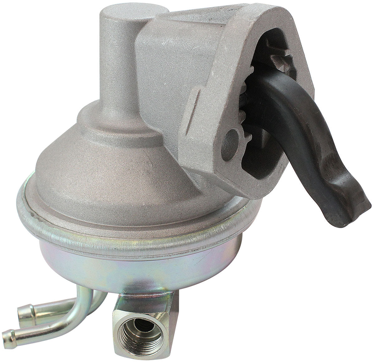 Aeroflow Small Block Chev Mechanical Fuel Pump   Vapor Return, Zinc Plate Silver Finish