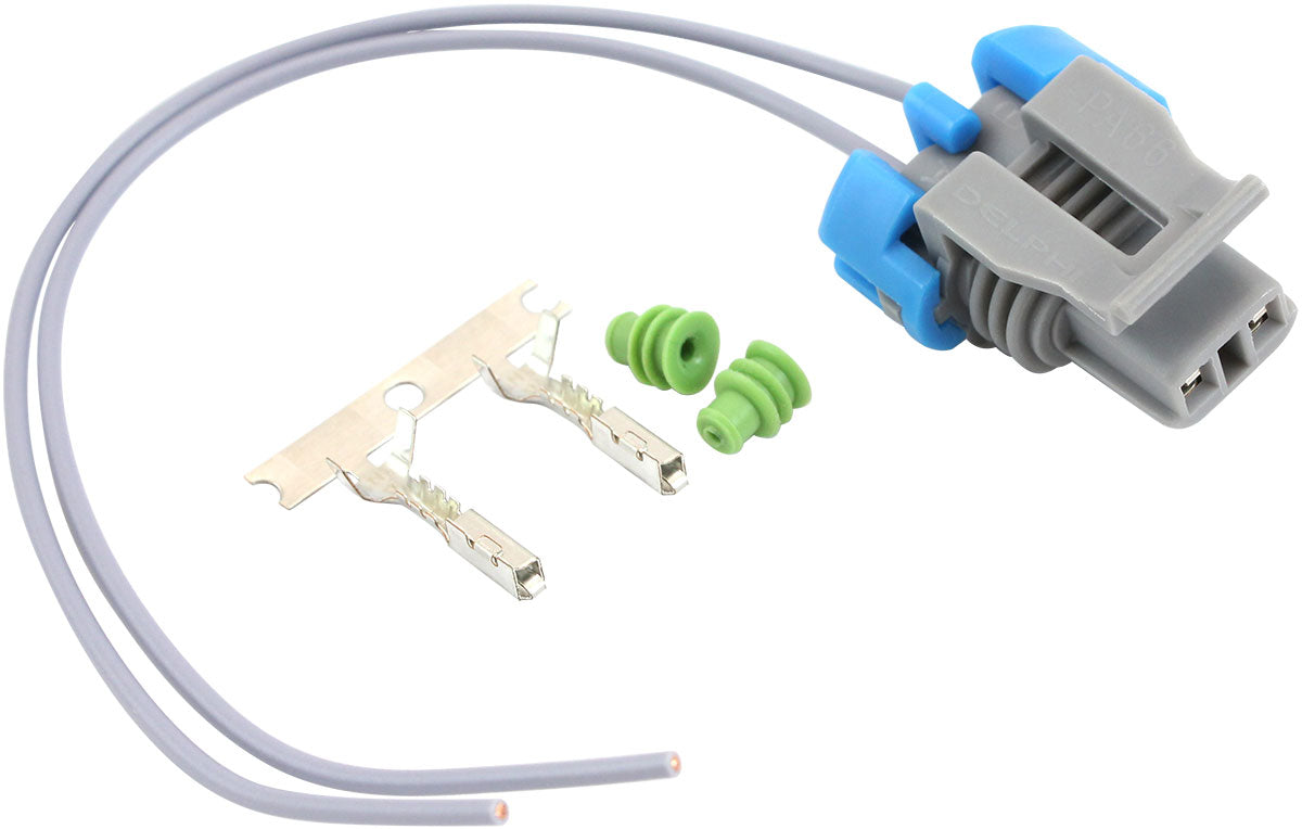 GM Grey 2 Pin Multi Purpose Pigtail Connector   Includes Spare terminalsand seals