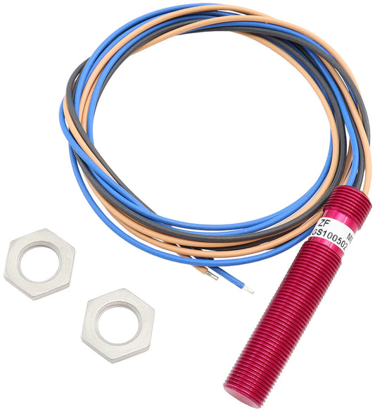 Aeroflow Single Channel Long Hall Effect Sensor   Red Cherry M12 x 1.0mm Sensor, GS100502
