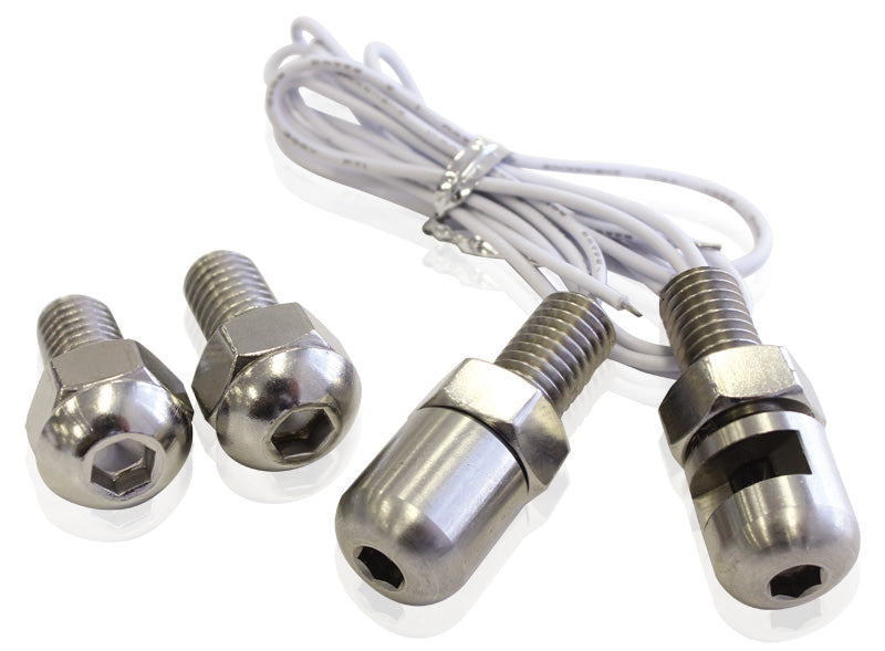 Stainless Steel Number Plate Bolts with built in Lights   5/16" UNC Threads