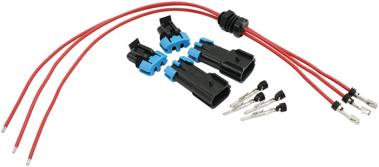 3 Wire Electrical Terminal Bulkhead   Sold Single with Positive (Red) Wires to Suit Aeroflow Billet Triple Pump Hanger