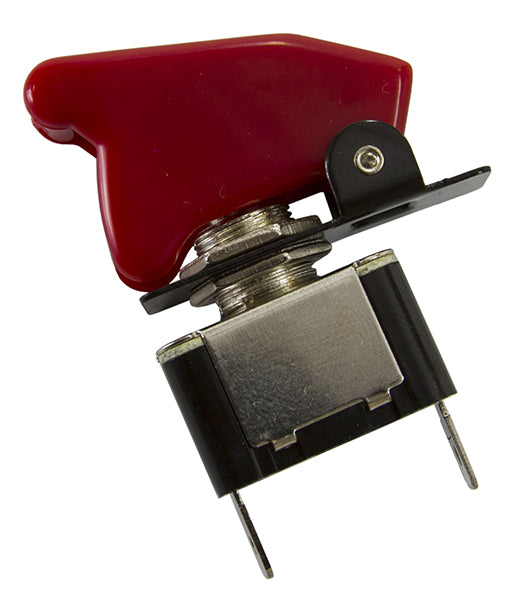 Red Covered Rocket / Missile Switch   12v 20A