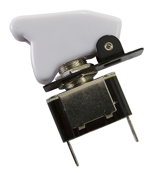 White Covered Rocket / Missile Switch   12v 20A