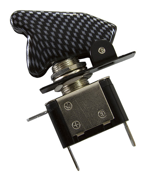 Carbon Fibre Covered LED Rocket / Missile Switch   12v 20A