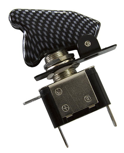 Carbon Fibre Covered LED Rocket / Missile Switch   12v 20A