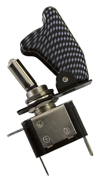Carbon Fibre Covered LED Rocket / Missile Switch   12v 20A
