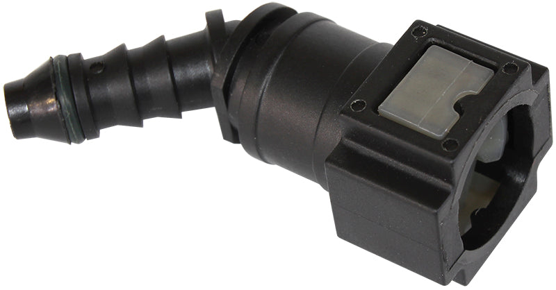 45° Push On EFI Fitting   5/16" Male Barb To 5/16" EFI Push-On Barb