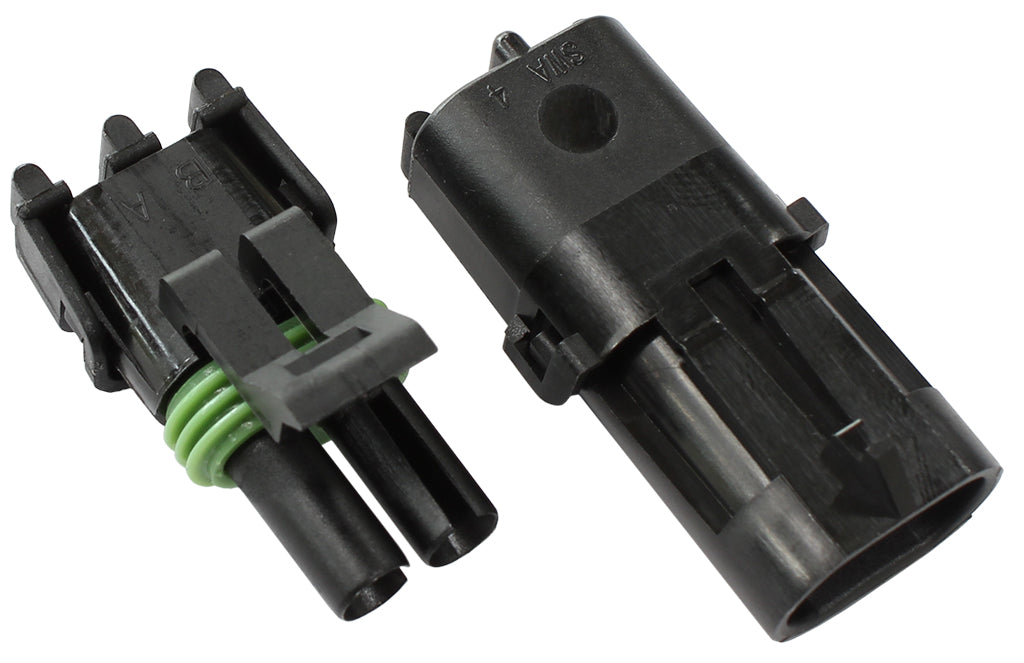 Weatherpack Connector   2 Pin Connector Suit 18-20 AWG To 14-16 AWG Wire