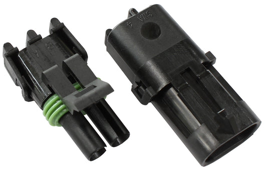 Weatherpack Connector   2 Pin Connector Suit 18-20 AWG To 14-16 AWG Wire