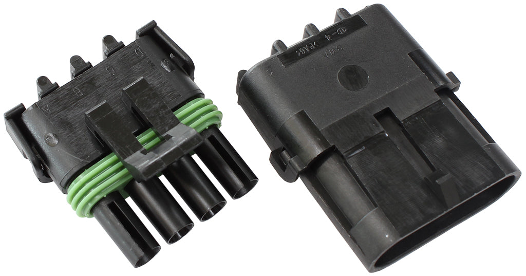 Weatherpack Connector   4 Pin Connector Suit 18-20 AWG To 14-16 AWG Wire
