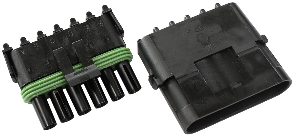 Weatherpack Connector   6 Pin Connector Suit 18-20 AWG To 14-16 AWG Wire