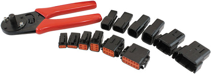 WeatherTight DTM Connector Kit   Kit Includes 2,4,6,8,12 Pin Connectors, Terminals & Crimp Tool