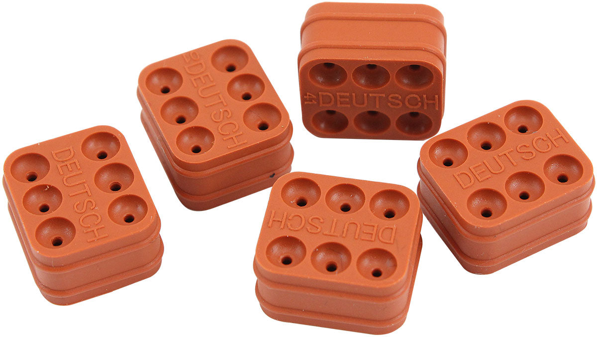 Replacement 6 Pin WeatherTight DTM Wire Seal   Suit Grey Connector With 20 AWG Wire, 5-Pack