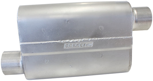Aeroflow 5000 Series Mufflers - Offset Inlet/Offset Outlet   3" Inlet, 3" Outlet, 16 gauge Aluminised Steel, Chambered Construction
