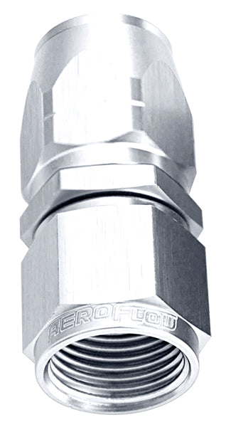 500 / 550 Series Cutter Style One Piece Full Flow Swivel Straight Hose End -8AN  Silver Finish. Suits 100 & 450 Series Hose