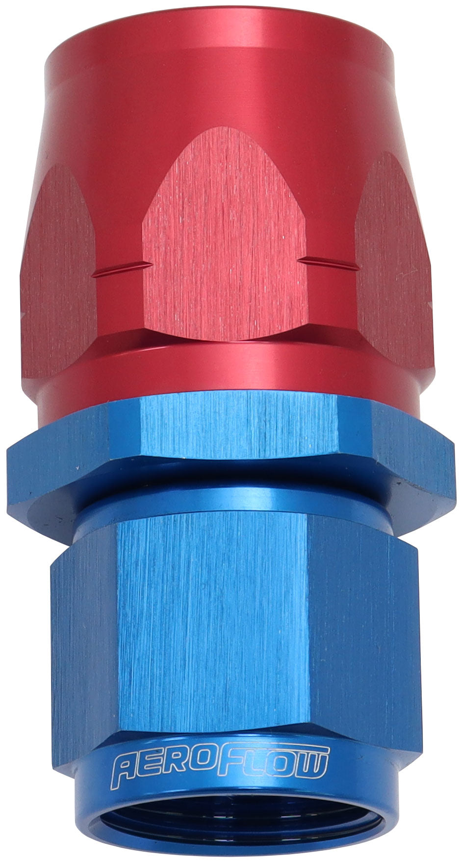 550 Series Cutter Style One Piece Straight Stepped Hose End -10AN to -12 Hose   Blue/Red Finish. Suits 100 & 450 Series Hose
