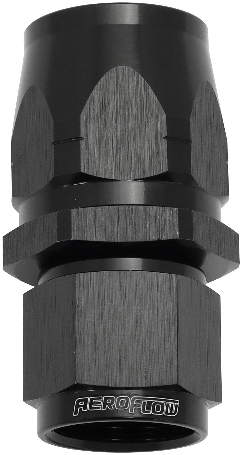 550 Series Cutter Style One Piece Straight Stepped Hose End -10AN to -12 Hose   Black Finish. Suits 100 & 450 Series Hose