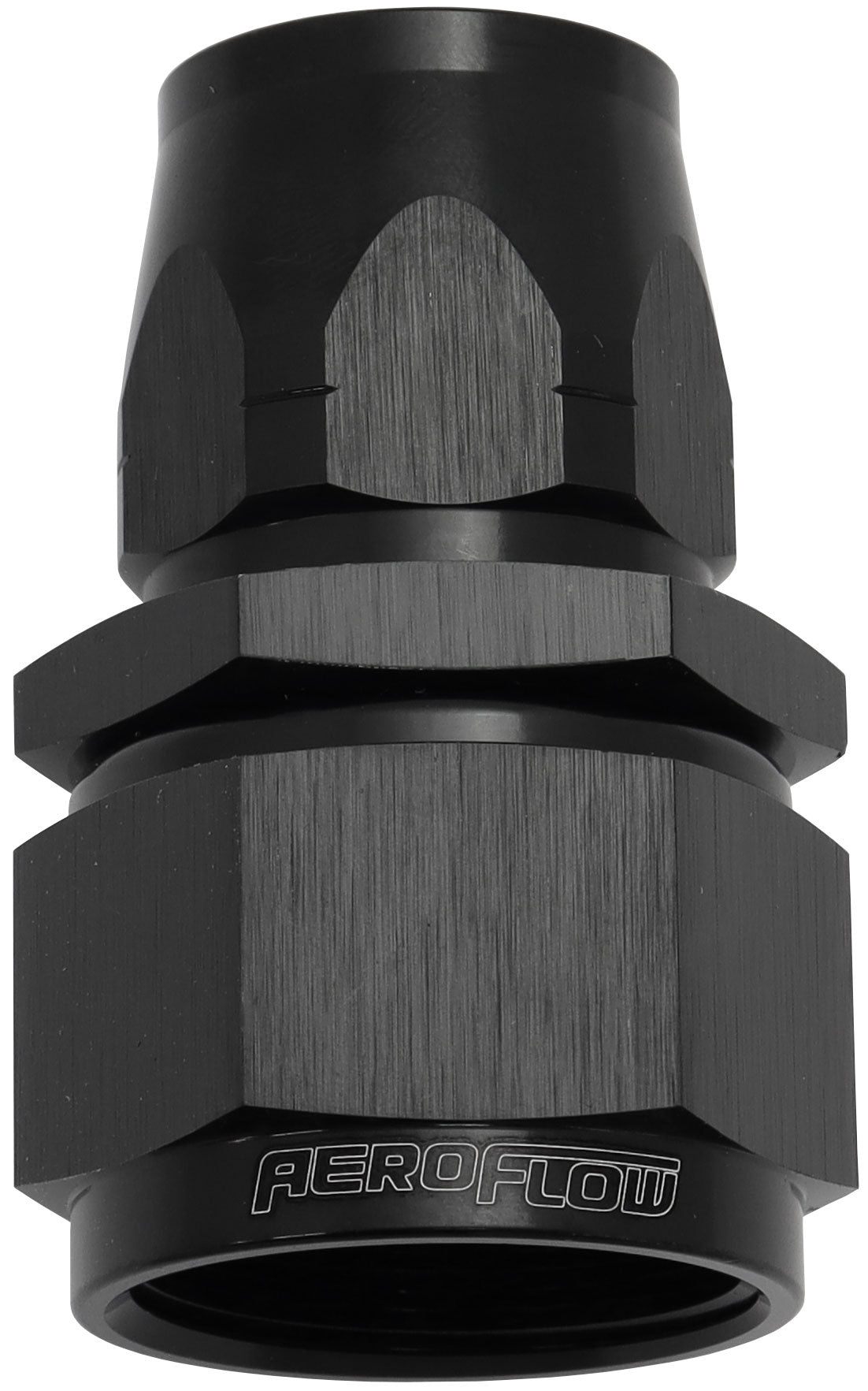 550 Series Cutter Style One Piece Straight Stepped Hose End -16AN to -12 Hose   Black Finish. Suits 100 & 450 Series Hose