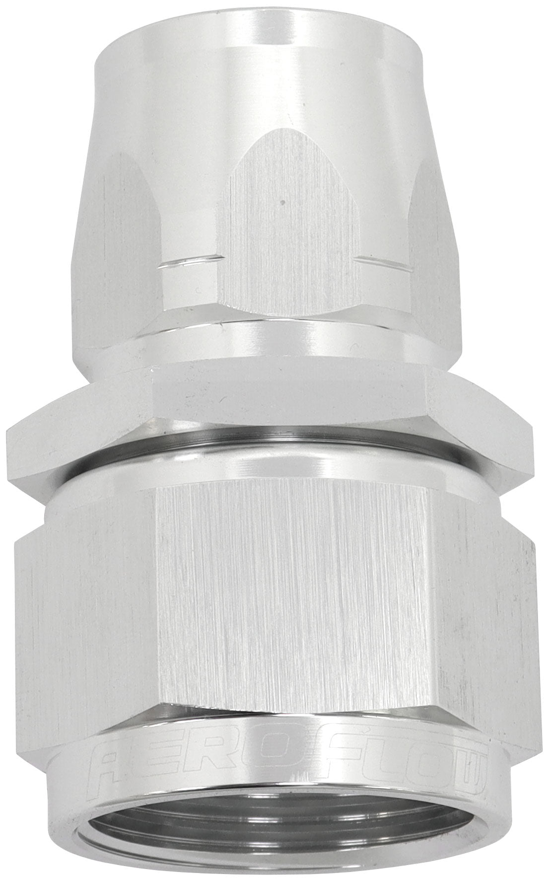 550 Series Cutter Style One Piece Straight Stepped Hose End -16AN to -12 Hose   Silver Finish. Suits 100 & 450 Series Hose