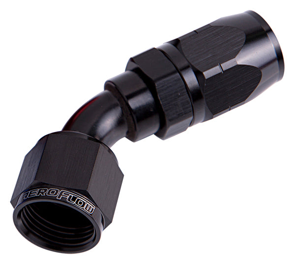 500 Series Cutter Swivel 45° Hose End -20AN   Black Finish. Suits 100 & 450 Series Hose