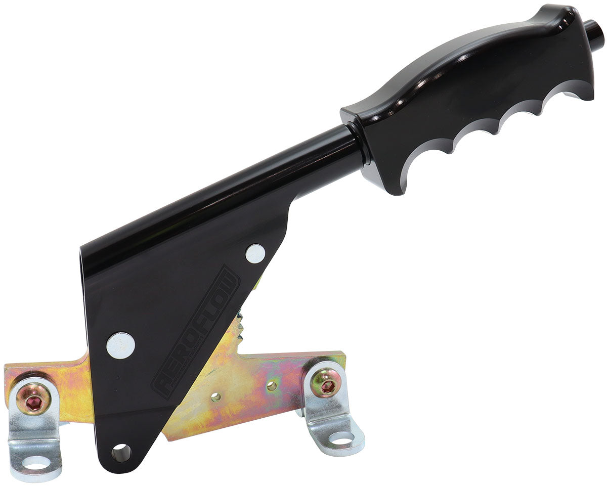 Aeroflow Floor Mount Handbrake - Black Finish  Pistol Grip Handle