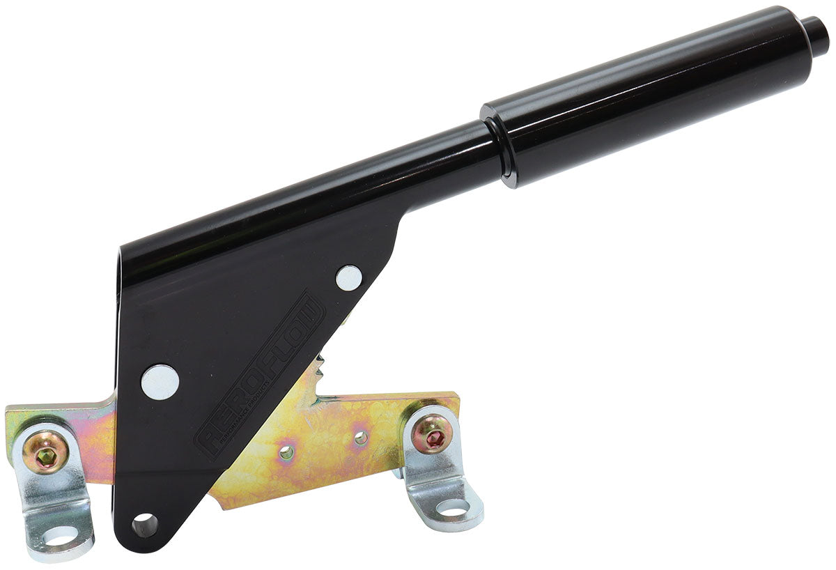 Aeroflow Floor Mount Handbrake - Black Finish  Round Grip Handle