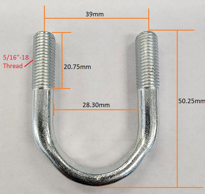 Forged U-Bolts   Suit Universal Joint With 1-1/8" Cap