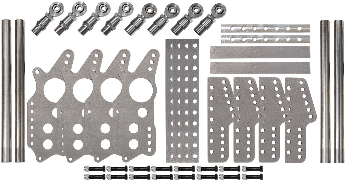 Aeroflow Universal Parallel 4-Link Kit  Chrome Moly Tube & Rod Ends