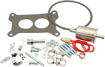 Aeroflow 350cfm 2-Barrel Street Carburettor  Electric Choke, Silver Finish