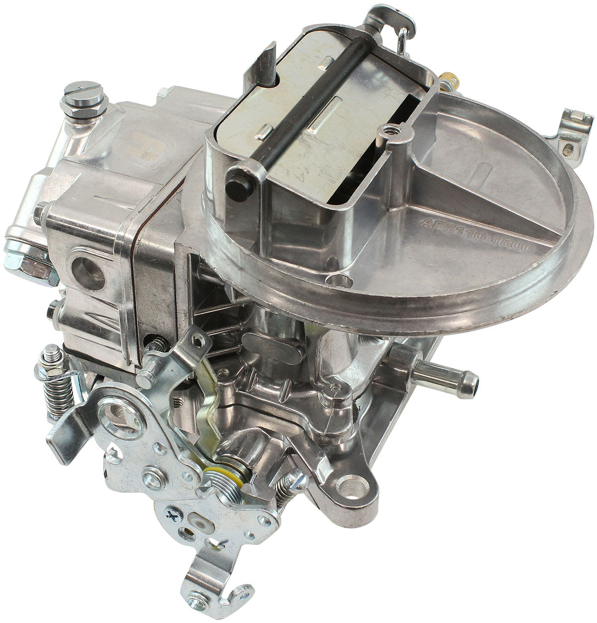 Aeroflow 500cfm 2-Barrel Street Carburettor  Manual Choke, Silver Finish