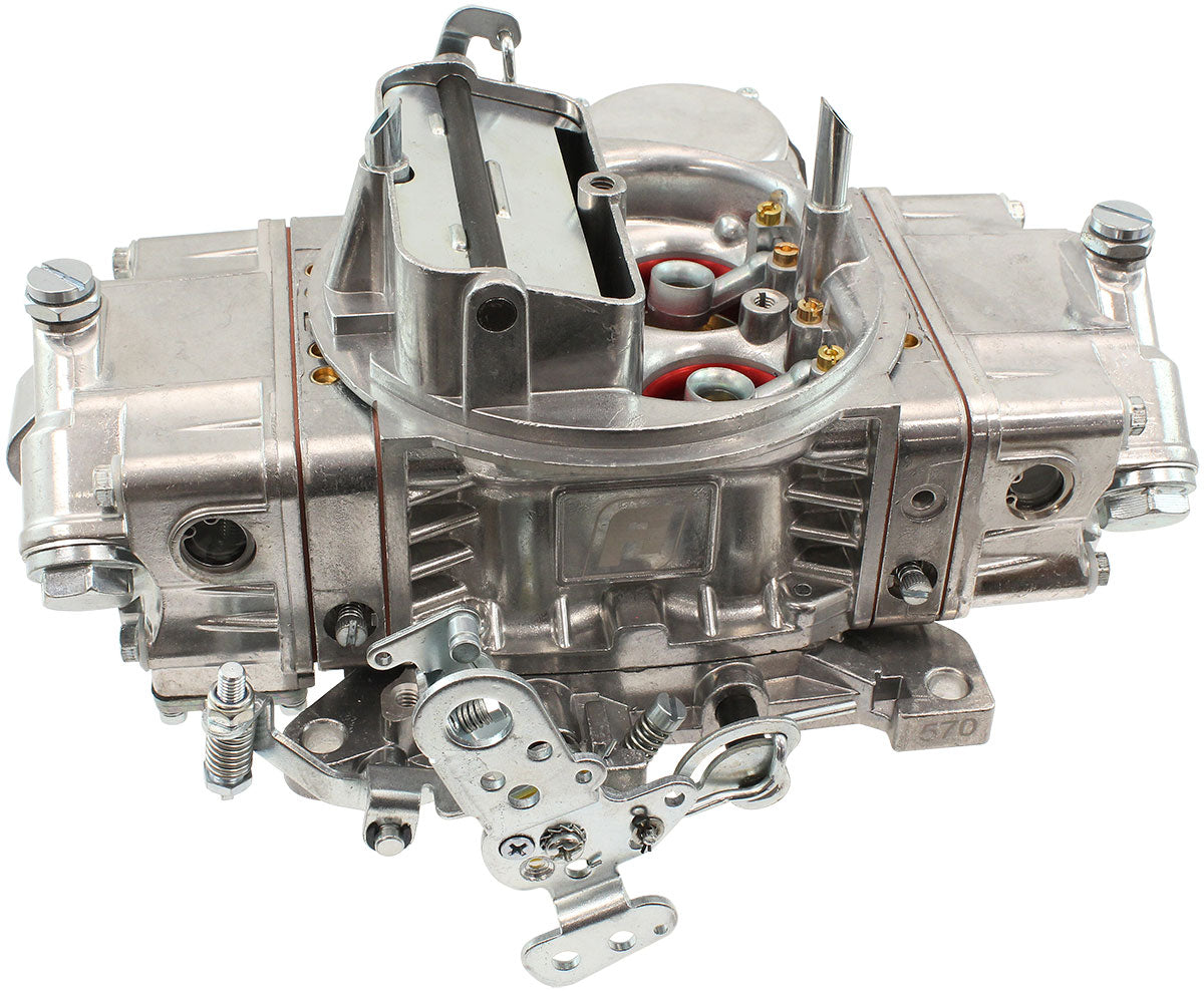 Aeroflow 570cfm 4-Barrel Street Carburettor with Vacuum Secondaries  Square bore 4150 Flange, Electric Choke, Silver Finish