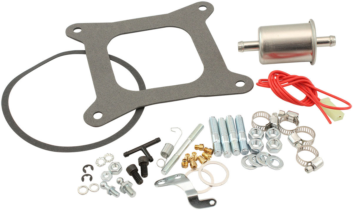 Aeroflow 570cfm 4-Barrel Street Carburettor with Vacuum Secondaries  Square bore 4150 Flange, Electric Choke, Silver Finish
