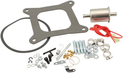 Aeroflow 570cfm 4-Barrel Street Carburettor with Vacuum Secondaries  Square bore 4150 Flange, Electric Choke, Silver Finish