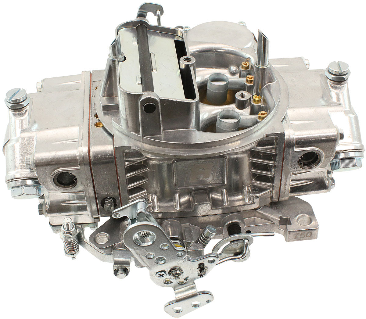 Aeroflow 750cfm 4-Barrel Street Carburettor with Vacuum Secondaries  Square bore 4150 Flange, Electric Choke, Silver Finish